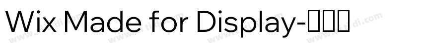 Wix Made for Display字体转换 Wix Made for Display字体转换